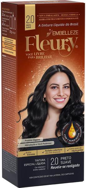 Tinta de Cabelo Fleury 2.0 Preto Brilhante - Embelleze