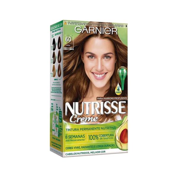 Tinta de Cabelo Garnier Nutrisse 60 Louro Escuro Aveia