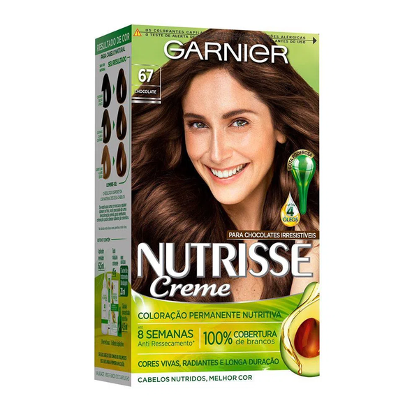 Tinta de Cabelo Garnier Nutrisse 67 - Chocolate