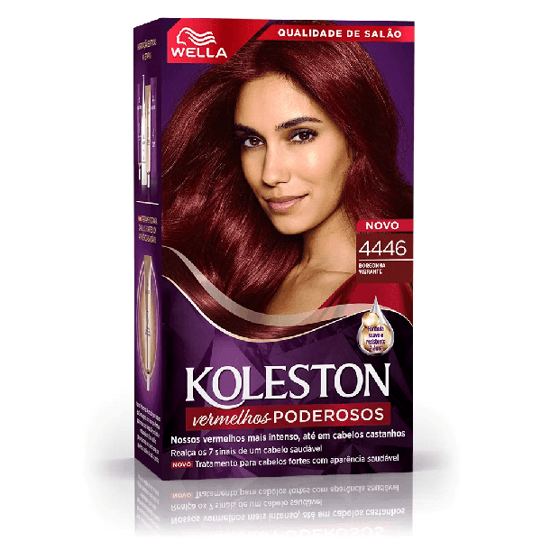 Tinta de Cabelo Koleston Wella 4446 Borgonha Vibrante