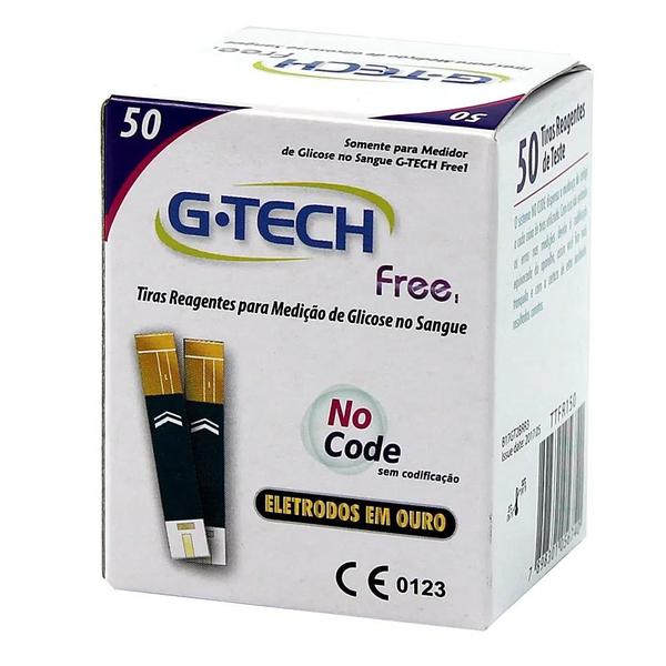 Tiras Regentes Para Medição de Glicose G-Tech Free 50 Unidades