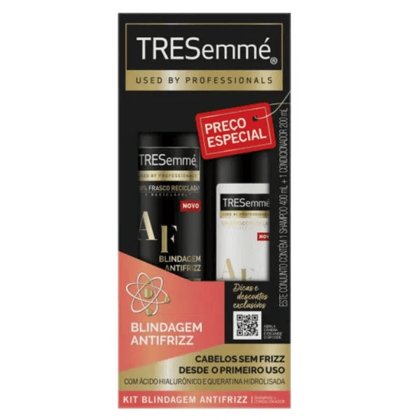 Kit Tresemmé Blindagem Antifrizz Shampoo 350ml + Condicionador 175ml