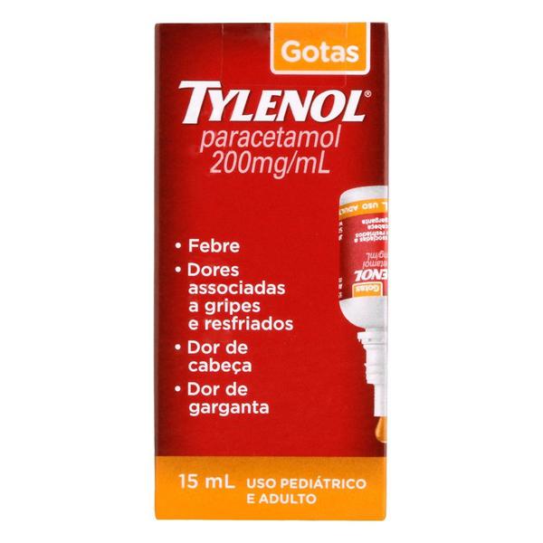 Tylenol Paracetamol 200mg/ml Solução Gotas 15ml