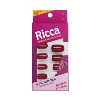 UNHAS POSTICAS RICCA QUAD CURTO VERM BORDO 24UN
