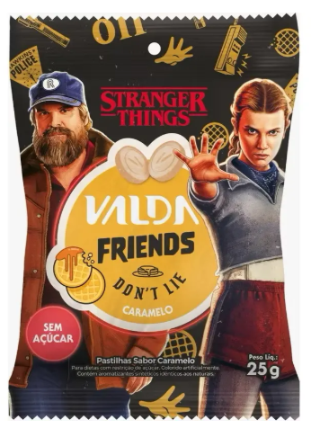 VALDA PASTILHA STRANGER CARAMELO 25G