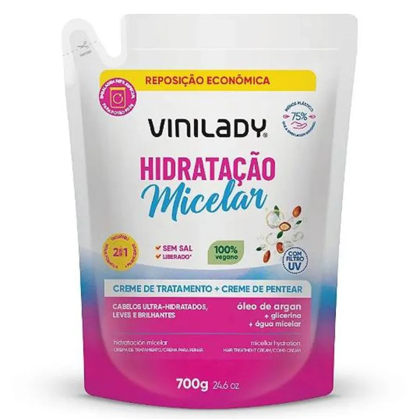 Creme Tratamento Sachê Vini Lady Hidra Extrema 700g