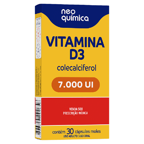 Vitamina D3 7.000UI Neo Química - 30 Cápsulas Moles