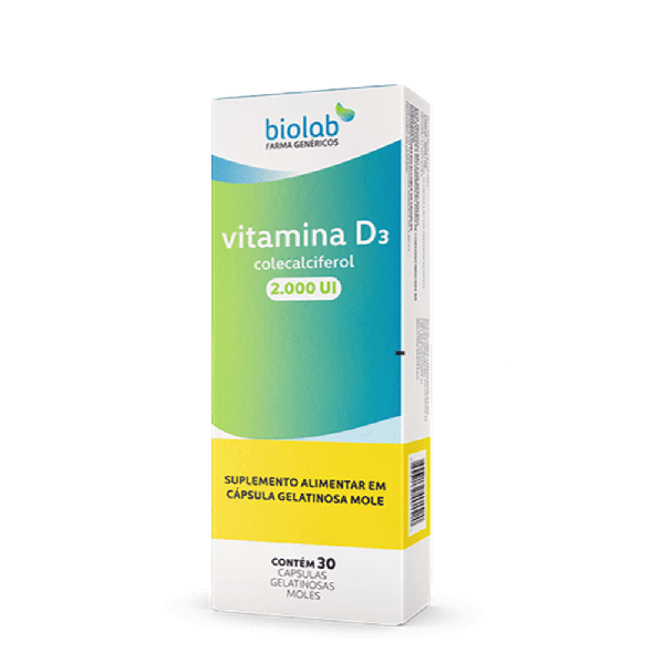 VITAMINA D (BIOLAB) 2000UI CX 30CAPS