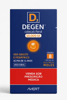 VITAMINA D (DEGEN) 50000UI CX 8CAPS MOLES