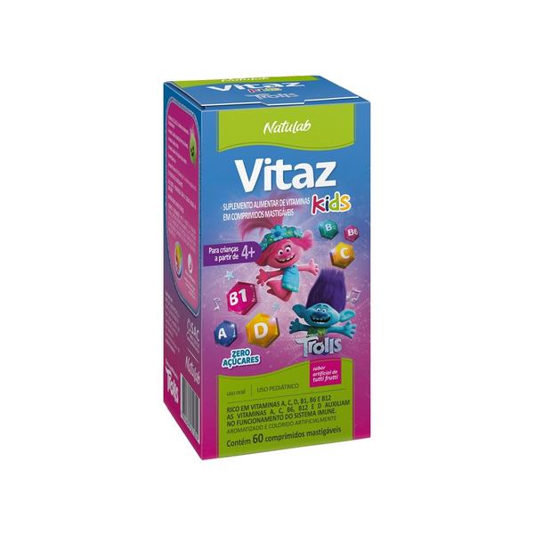 Vitaz Kids Trolls Caixa com 60 comprimidos mastigáveis Natulab