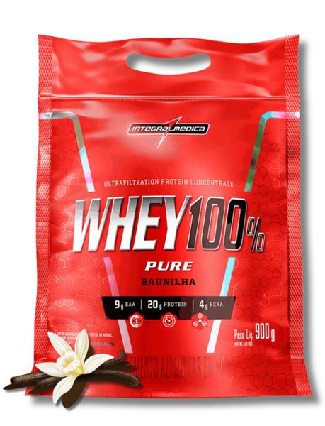 Whey Protein 100% Pure 900g Integralmedica em Sache- Baunilha