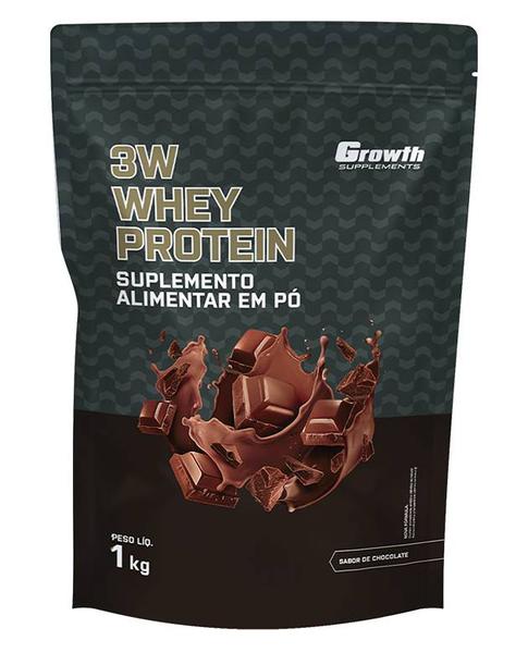Whey Protein 3W da Growth de Chocolate com 900g