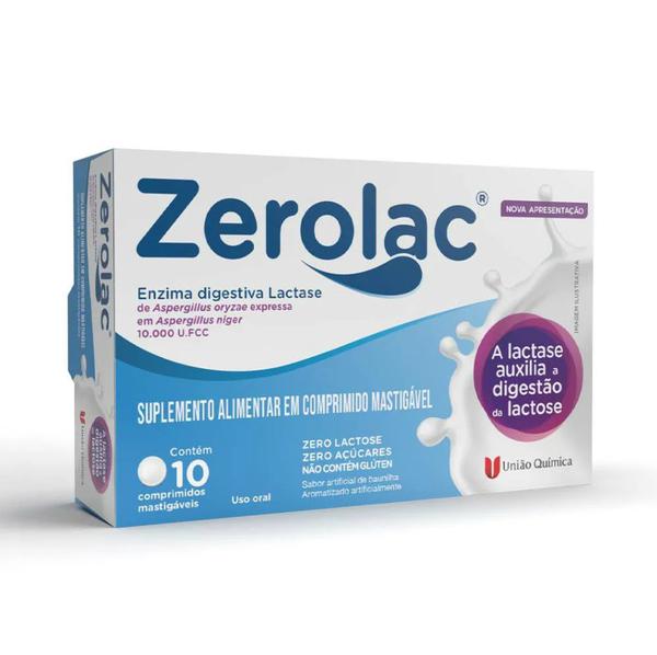 Zerolac 10.000U.fcc Com 10 Comprimidos Mastigáveis