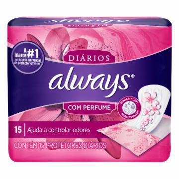 ABSORVENTE ALWAYS DIARIOS COM PERFUME C/15