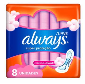 ABSORVENTE ALWAYS SUPER PROTECAO SUAVE S/A C/8