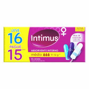 ABSORVENTE INTIMUS INTERNO MEDIO LV16 PG15