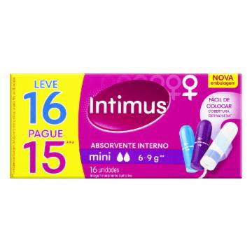 ABSORVENTE INTIMUS INTERNO MINI LV16 PG15