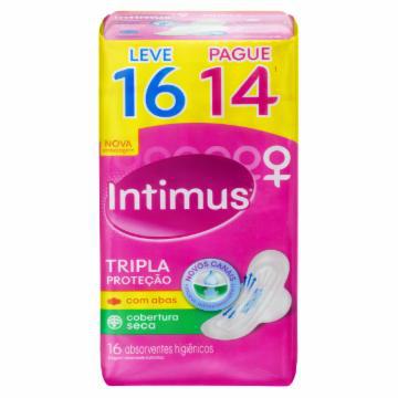 ABSORVENTE INTIMUS TRIPLA PROTECAO SECA C/A LV 16 PG 14