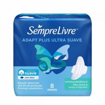 ABSORVENTE SEMPRE LIVRE ADAPT PLUS ULTRA SUAVE C/A C/8 