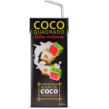 AGUA DE COCO QUADRADO MELANCIA TP 200ML 