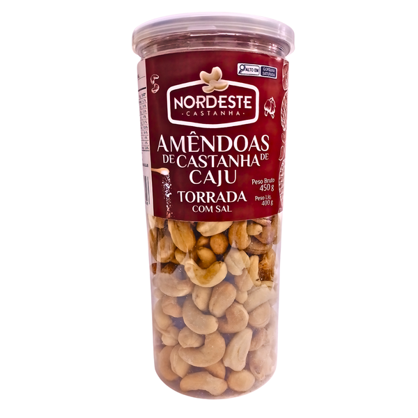 AMENDOAS NORDESTE CASTANHA DE CAJU ASSADA CASEIRA COM SAL 400G