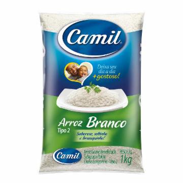 ARROZ BRANCO CAMIL TIPO 2 PACOTE 1KG