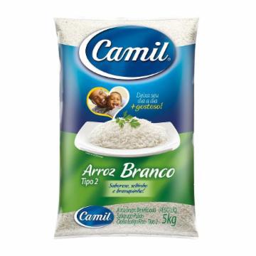 ARROZ BRANCO CAMIL TIPO 2 PACOTE 5KG