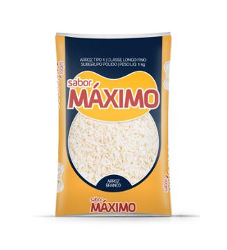 ARROZ BRANCO SABOR MAXIMO TIPO 1 PACOTE 1KG