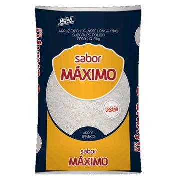 ARROZ BRANCO SABOR MAXIMO TIPO 1 PACOTE 5KG