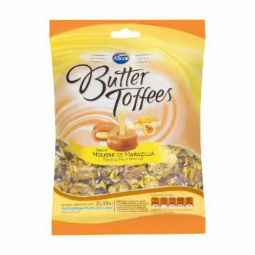BALA ARCOR BUTTER TOFFEES MARACUJA PACOTE 100G