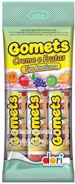 BALA DORI GOMETS CREME E FRUTAS COM 3 TUBOS 96G