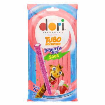 BALA DORI REGALIZ TUBO RECHEADO ACIDO YOGURTE100 70G