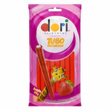 BALA DORI REGALIZ TUBO RECHEADO MORANGO 70G