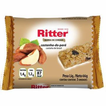 BARRA CEREAL RITTER CASTANHA DO PARA 66G