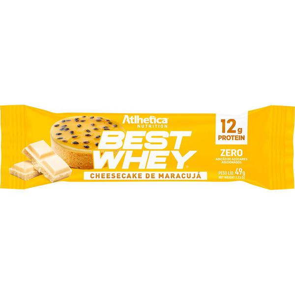 BARRA PROTEINA ATLHETICA NUTRITION CHEESCAKE MARACUJA 49G