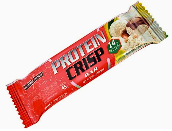 BARRA PROTEINA INTEGRALMEDICA CRISP LEITE PO CREME AVELA 45G