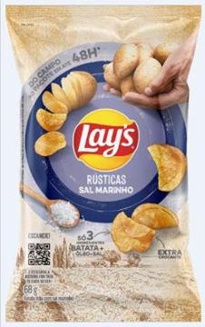 BATATA LAYS RUSTICAS SAL MARINHO 68G 