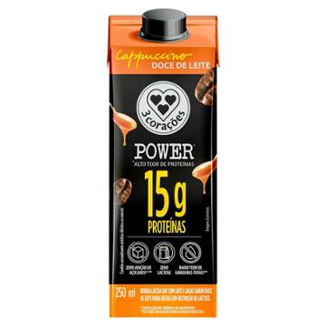 BEB LACTEA 3CORACOES CAPPUCCINO POWER WHEY DOCE LEITE 250ML