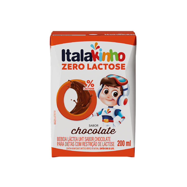 BEBIDA LACTEA UHT ITALAC ITALAKINHO CHOCOLATE ZERO LACTOSE TP 200ML