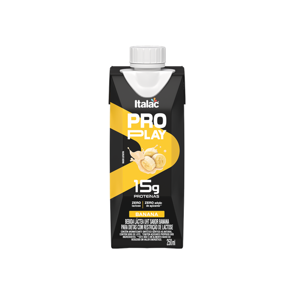 BEBIDA LACTEA UHT ITALAC PROPLAY BANANA 15G PROTEINAS 250ML