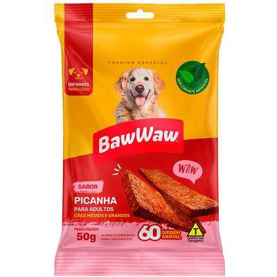 BIFINHO BAW WAW CAES ADULTOS PICANHA 50G