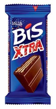BISCOITO BIS WAFER LACTA  XTRA AO LEITE 45G