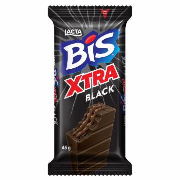 BISCOITO BIS WAFER LACTA XTRA BLACK 45G
