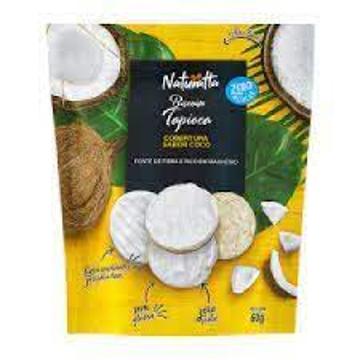 BISCOITO DE TAPIOCA NATURATTA COBERTO COCO 60G