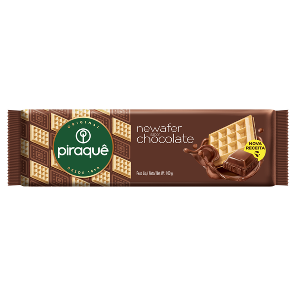 BISCOITO NEWAFER PIRAQUE CHOCOLATE 100G