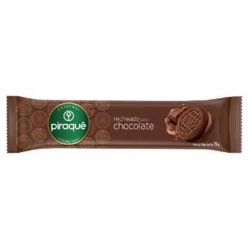BISCOITO PIRAQUE RECHEADO CHOCOLATE 76G 