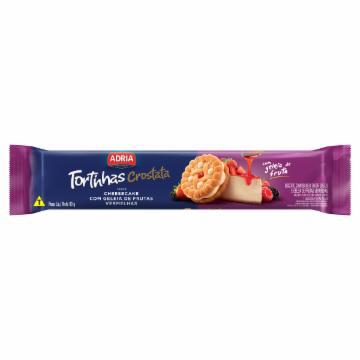 BISCOITO RECHEADO ADRIA TORTINHAS CROSTATA CHEESCAKE 80G