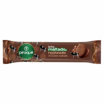 BISCOITO RECHEADO LEITE MALTADO PIRAQUE CHOCOLATE 85G