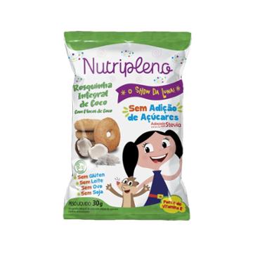 BISCOITO ROSQUINHA NUTRIPLENO SHOW DA LUNA COCO ZERO ACUCAR 30G