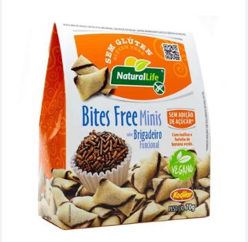 BISCOITO WAFER NATURAL LIFE BITES FREE BRIGADEIRO SEM GLUTEN 70G